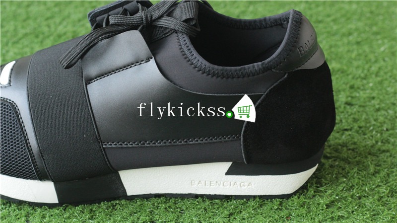Balenciaga Race Runner Trainers Black White